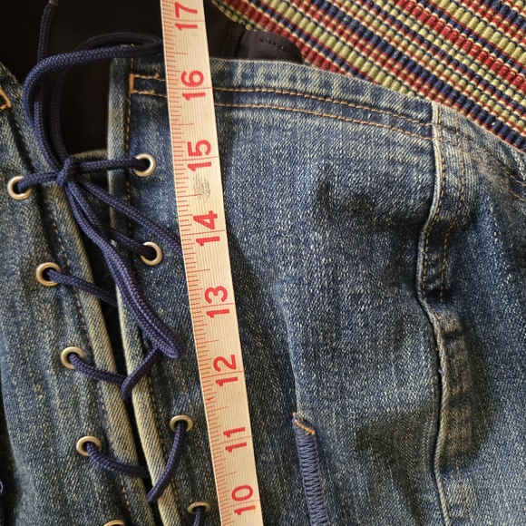 Venezia Jeans Denim Bustier Top - Picture 5 of 7